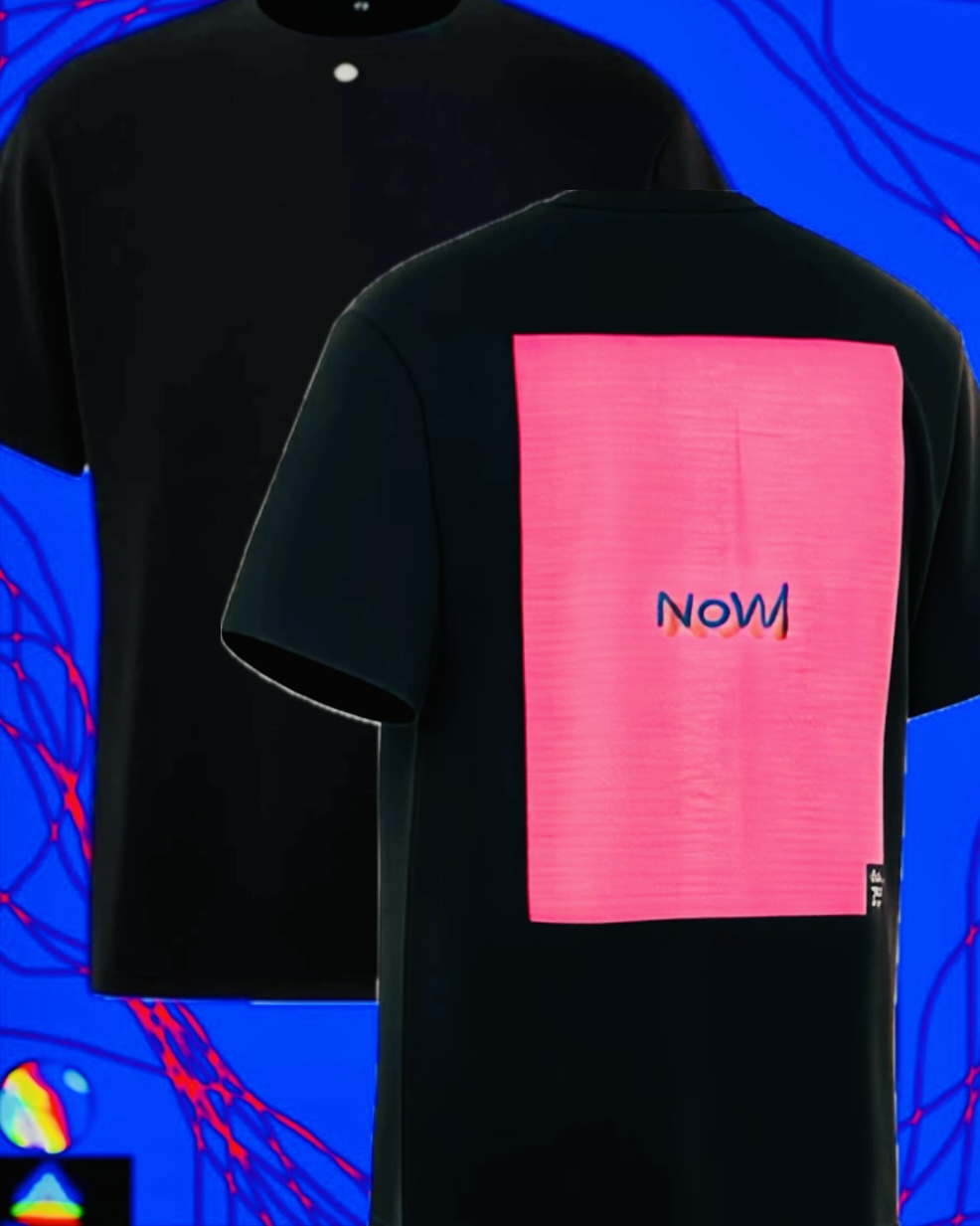 T-shirt mp/11/NoW/prnt, front and back views