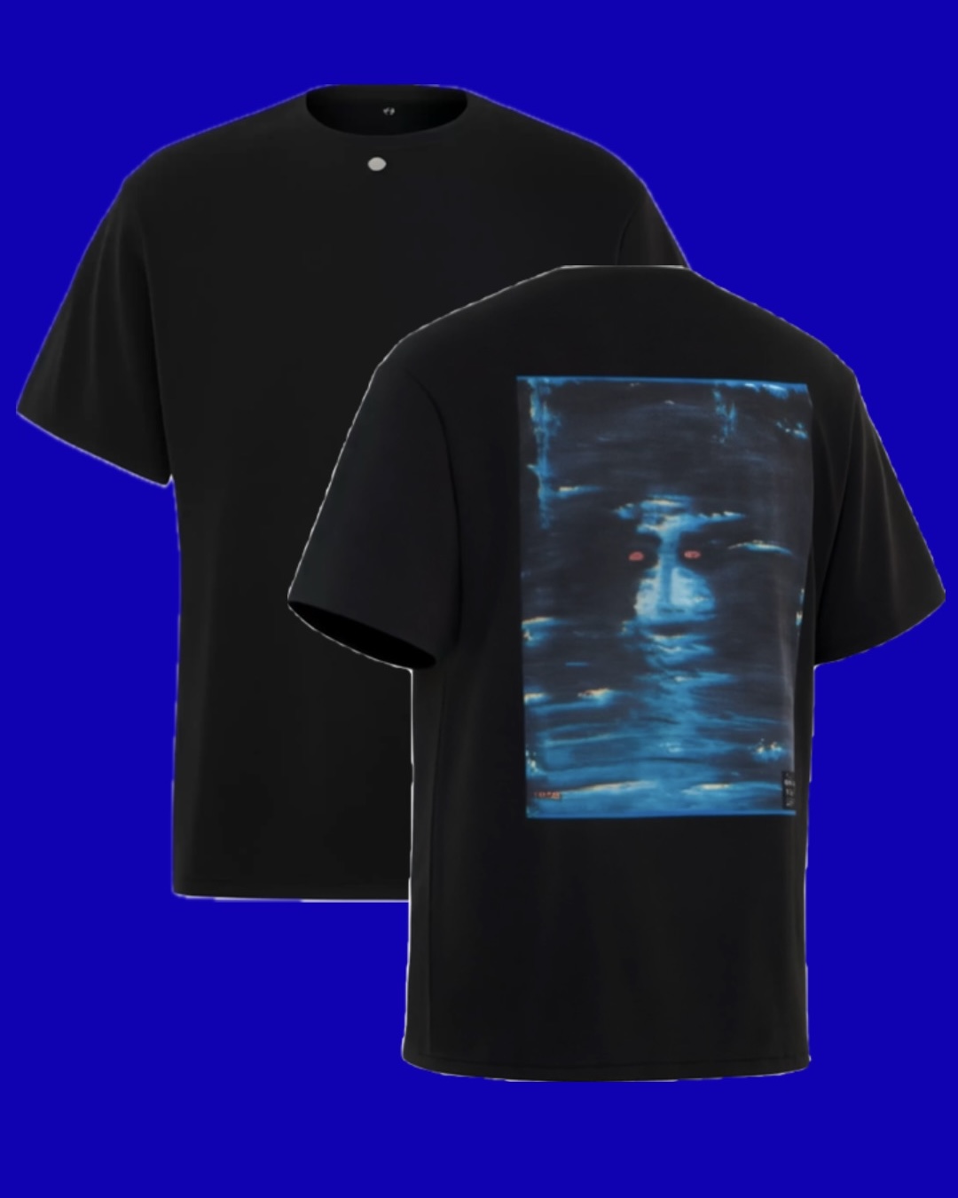 T-shirt mp/8/Mars/prnt, front and back views